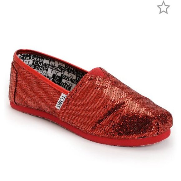 girls red glitter shoes